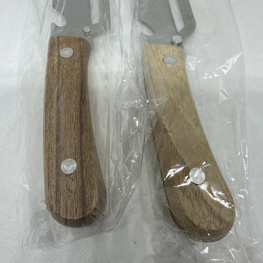 2 Pack 2 in 1 Multi Functional Vegetable Peeler with Bottle Opener Wooden Handle
